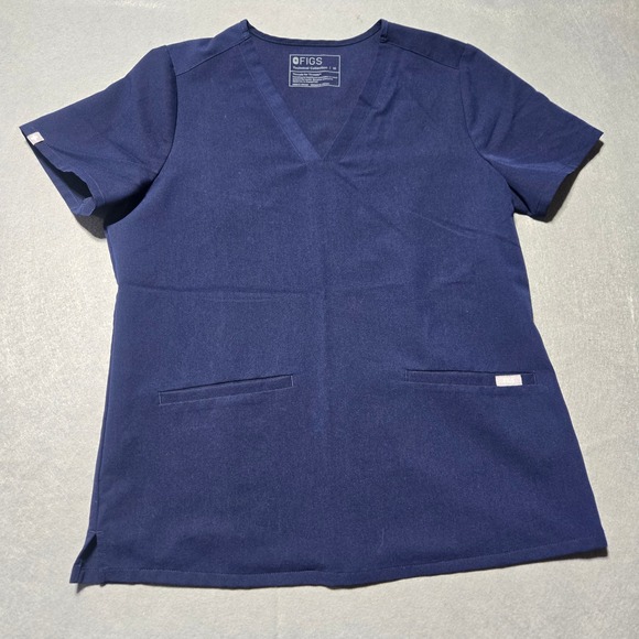 Figs Other - FIGS Casma Three-Pocket Scrub Top Navy Blue V-Neck Technical Collection FW1100 M
